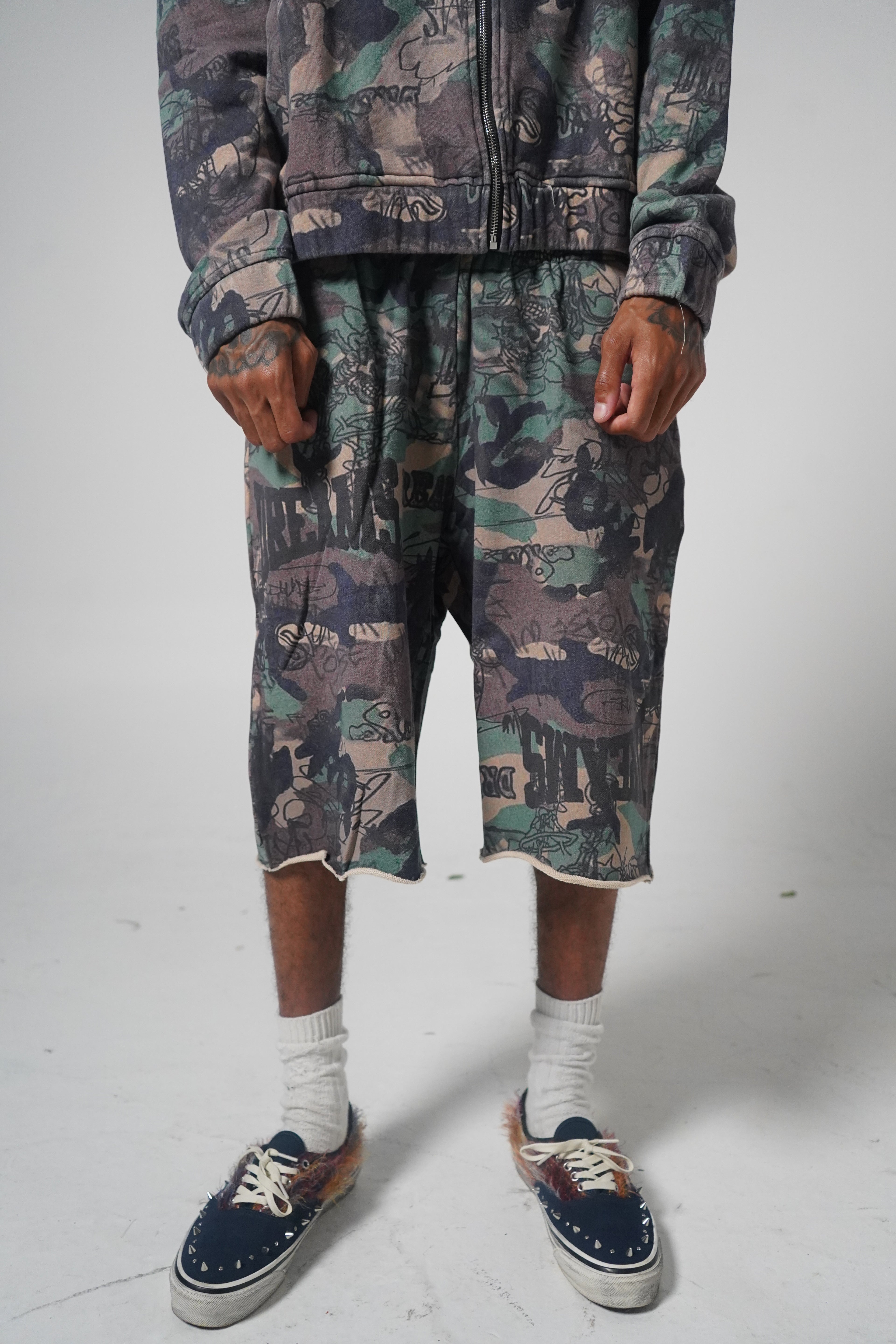 “Graffiti Camo” 3/4 Shorts